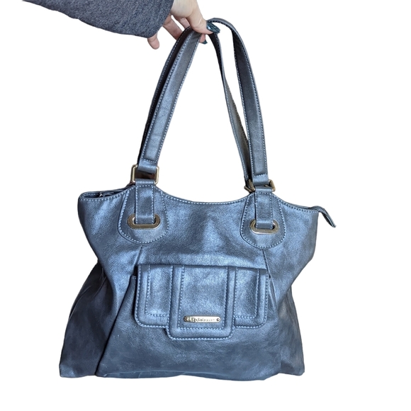 Liz Claiborne Dark Grey Large Shoulder Bag - Picture 3 of 13